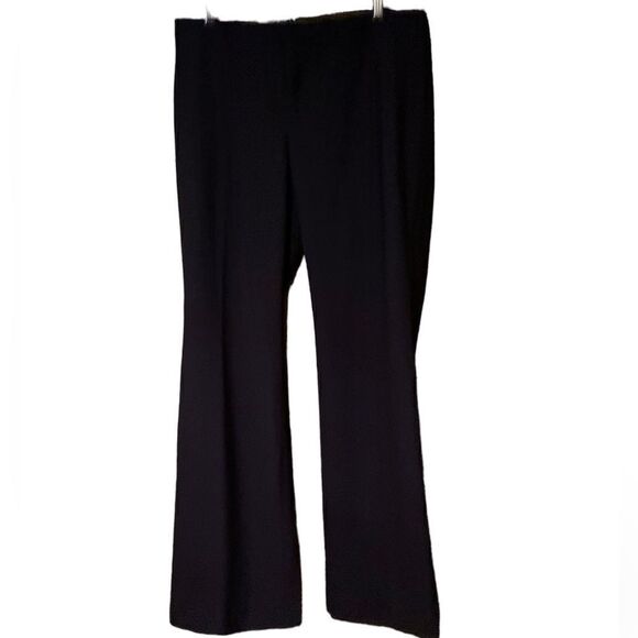Banana Republic Wool  Martin Fit Black Wide Leg Slacks Size 4 Dress Pants - Picture 1 of 11